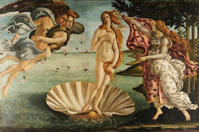 Автор: Сандро Боттичелли - Adjusted levels from File:Sandro Botticelli - La nascita di Venere - Google Art Project.jpg, originally from Google Art Project. Compression Photoshop level 9., Общественное достояние, https://commons.wikimedia.org/w/index.php?curid=22507491 Рождение Венеры Сандро Боттичелли